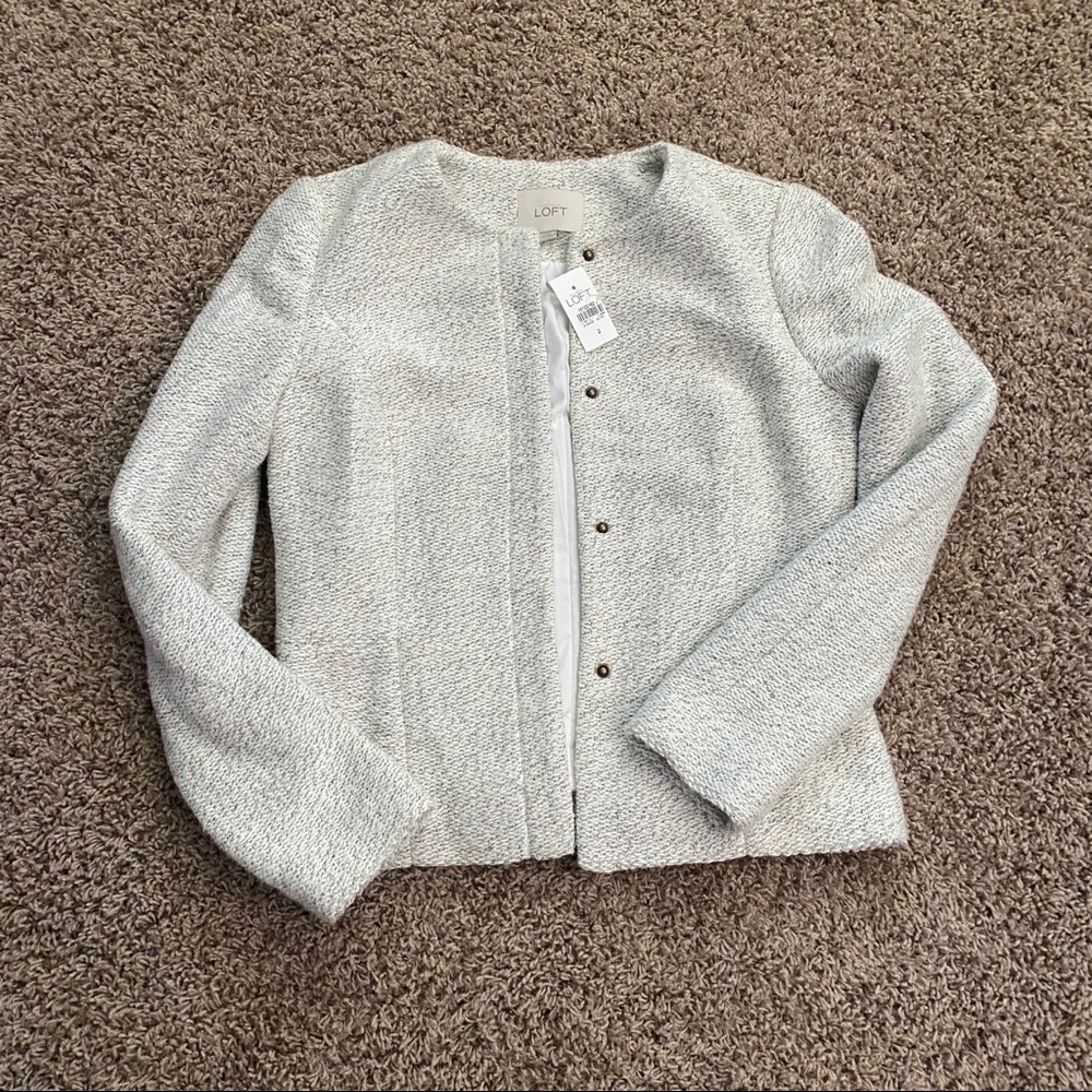 Ann Taylor Loft Tweed Moto Style Jacket NWT